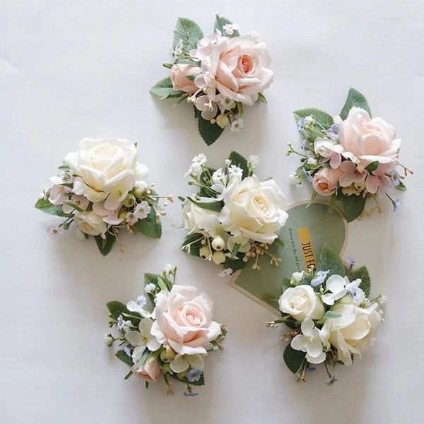 Parti Dekorasyonu Düğün İpek Gül Çiçek Korsage Bilek Gelin Balı Lotus Evlilik Balo Aksesuarları