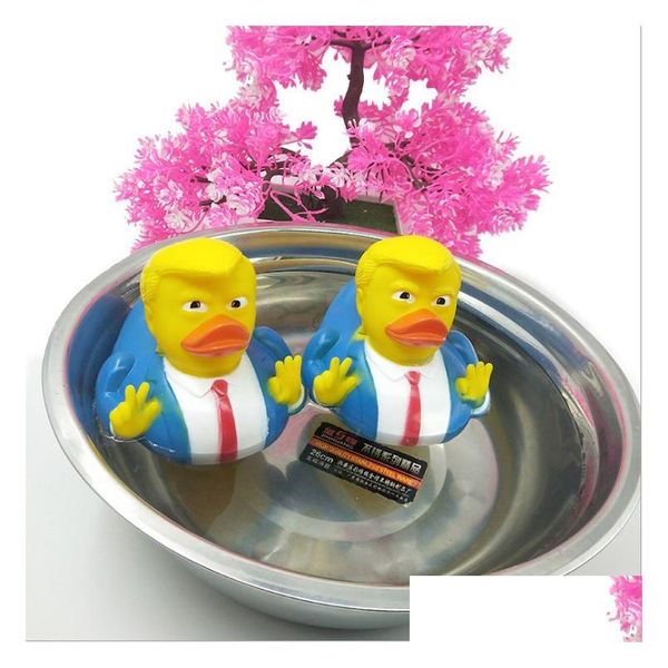 Outros suprimentos de festa de evento criativo pvc trump patos banho flutuante brinquedo de água engraçado brinquedos presente entrega gota casa jardim festivo ot1ar