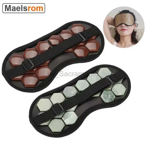 Massageador facial máscara de olho elétrica turmalina cuidados com os olhos massageador jade massagem terapia térmica relaxamento infravermelho alemão e instrumento de saúde 240321