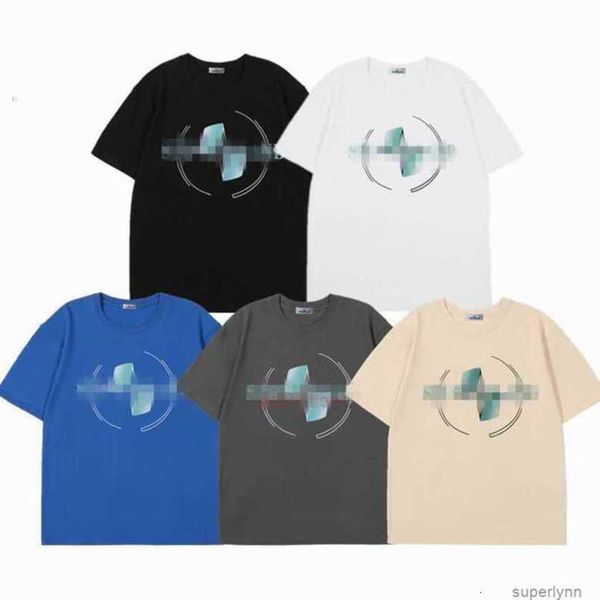 2023 Neue Herren-T-Shirts Stein Hohe Qualität Marke Islandes Rundhalsausschnitt Chromees Kurze Ärmel Tops T-Shirts Brief Kreuzdruck Lässige T-Shirts ZV1F