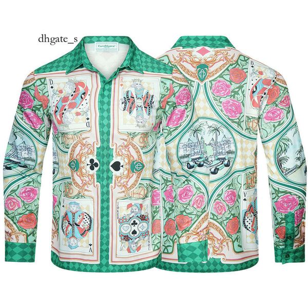 Camisas cosplay casablanca personagem de pôquer tailandês flor cor contraste masculino pippy design bonito camisa de alta qualidade