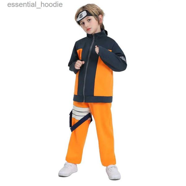 Cosplay Anime Kostüme Luxus Junge Anime Ninja Rollenspiel Kinder ausgefallene Outfits Halloween Party SetC24321