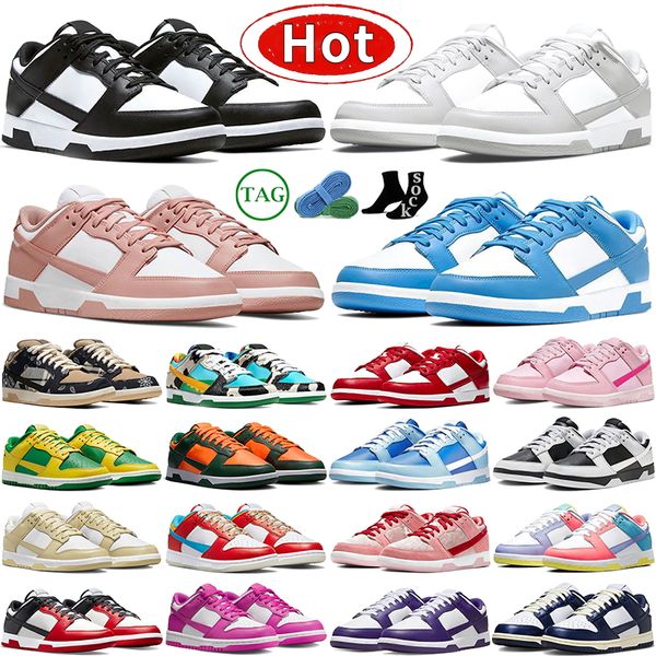 Designer-Laufschuhe auf Lager in den USA DHgate Local Warehouse Niedrige flache Sneakers Weiß Schwarz Panda Grau Nebel Dreifach Pink University Blue Coast Argon Sports Herren-Trainer