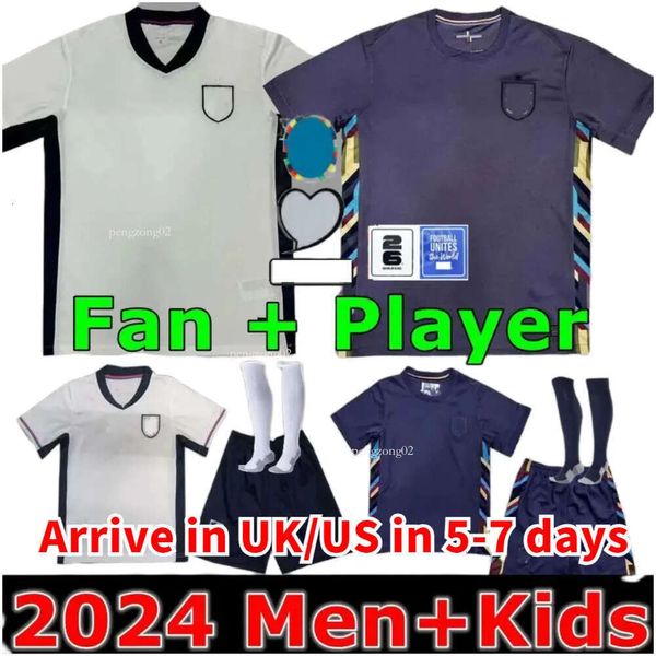 2024 Euro Cup Englands Maglia da calcio BELLINGHAM RASHFORD KANE Maglia da calcio Squadra Home Bianco Trasferta Viola Uomo Kit da bambino Allenamento SAKA RICE FODEN MAGLIE DA CALCIO 50