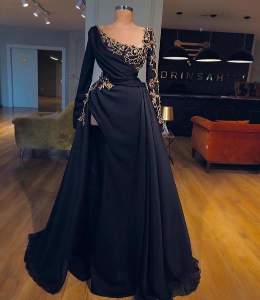 Echtes Beispiel für elegante Abendkleider 2018 Zuhair Murad Muslimisches Kleid Abaya Langes Dubai-Kaftan-Abschlussballkleid Seitenschnitte5376707