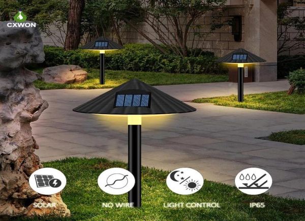 2 stücke Solar Garten Licht LED Solar Powered Pilz Lampe Laternen Wasserdichte Outdoor Landschaft Beleuchtung Für Pathway Terrasse Yard Rasen1716681