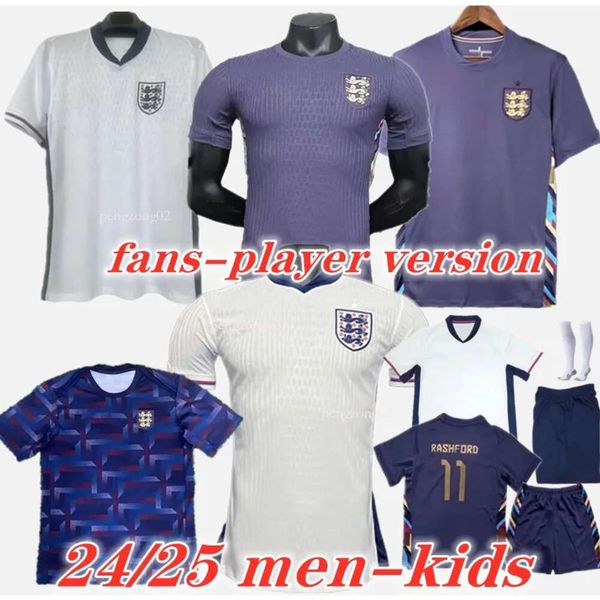 23 24 25 National Englands Camisa de Futebol Goleiro Homens Crianças Kit Define Uniforme Copa do Mundo Mead Soccer Jersey Kane Sterling Rashford Sancho Grealish Mount Foden