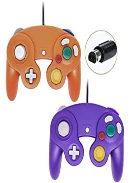 Controller di gioco Gamecube multicolori di alta qualità Gamepad Controller cablati classici compatibili con Wii Nintendo Game Cube Fast S1189569