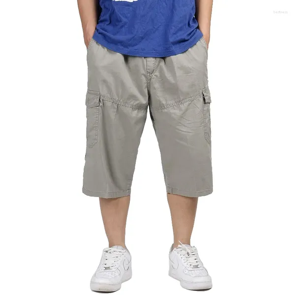 Herren-Shorts, Herren-Cargo-Combat-Marken-Overall, groß, groß, Übergröße, XXXL, 4XL, 5XL, 6XL, Herrentraining, Sommer, Armeegrün, Kleidung 367