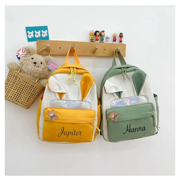 Рюкзак на заказ, детский сад, милый мультяшный рюкзак с несколькими карманами, персонализированная легкая легкая сумка для снэков для мальчиков и девочек