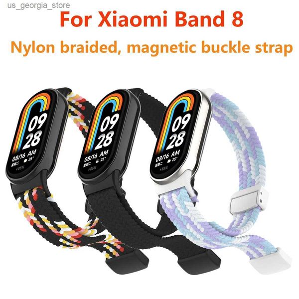 Cinturini per orologi adatti per cinturini Xiaomi 8 cinturini in nylon intrecciato fibbie magnetiche personalità lussuosa e cinturini di ricambio Xiaomi 8 Y240321