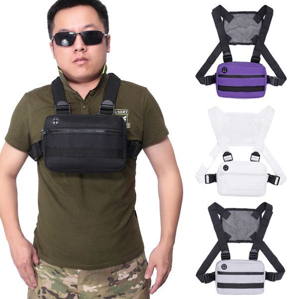 Taschen Military Tactical Chest Bag Combat Molle Front Pack Brust Rig Vest EDC Streetwear Hip Hop Rucksack Outdoor Sportjagdtaschen