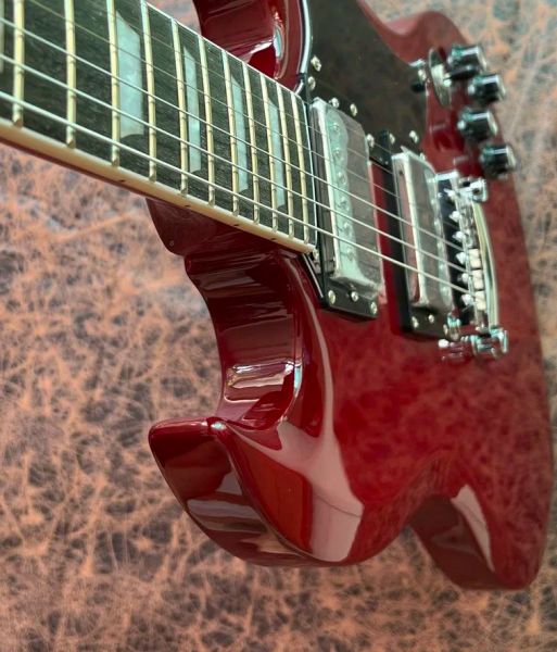 Chitarra elettrica S con corpo rosso in palissandro di lavorazione di alta qualità SPEDIZIONE VELOCE A3D