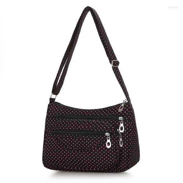 Totes mulheres casual dot messenger bags estilo rural bolsa de algodão feminino diário bolsa de ombro senhoras crossbody bolsa sac a principal