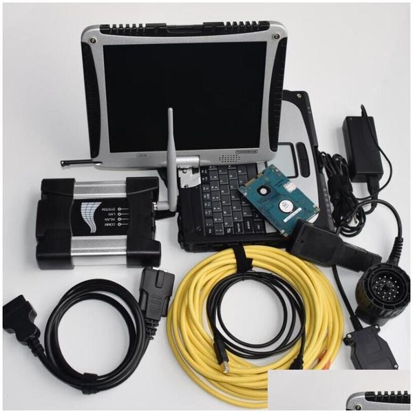 Диагностические инструменты Инструмент для Icom Next Wi-Fi сканер с ноутбуком Cf19 Touch Sn 4G 960 ГБ SSD Готов к работе Прямая доставка Автомобили Motorc Otukf