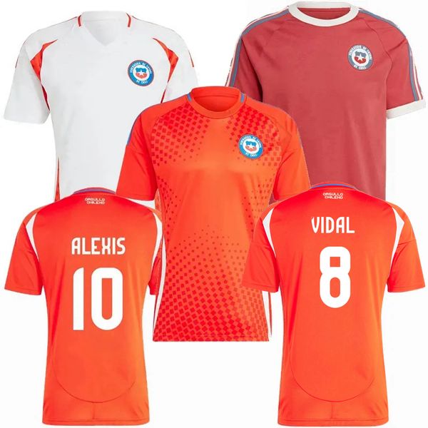 2024 2025 Chile Futebol Jerseys NUNEZ VIDAL ALEXIS MEDEL VALDES MENDEZ SUAZO CH.ARANGUIZ BRERETON DIAZ ECHEVERRIA ARAVENA seleção nacional 24 25 futebol masculino camisa infantil