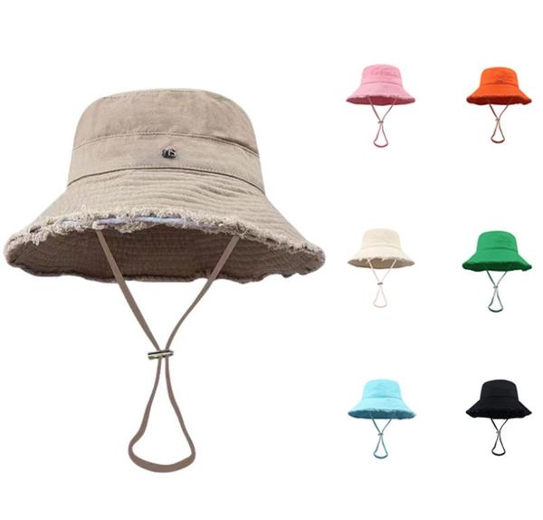 Cappello da pescatore colorato Bob Vacation Berretti estivi di lusso a tesa larga oversize per donna uomo