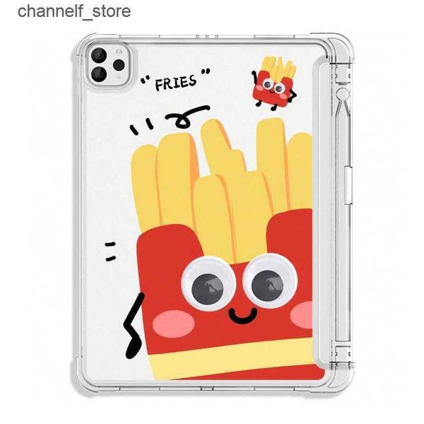 Custodie per tablet PC Borse per custodia per iPad iPad 10th Gen 12.9 4th 5th 6th Air 4th 5th 10.9 Pro 11 2nd 3rd 4th iPad 10.2 Cartoon patatine fritte Cover morbida in TPUY240321Y240321