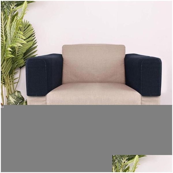 Stuhlhussen Ers Sofa Armlehne Er Elastisches Polarfleece-Set Zweiteiliger und waschbarer schützender abnehmbarer T5Q1 Drop Delivery Home Garden Te Dh8Kb