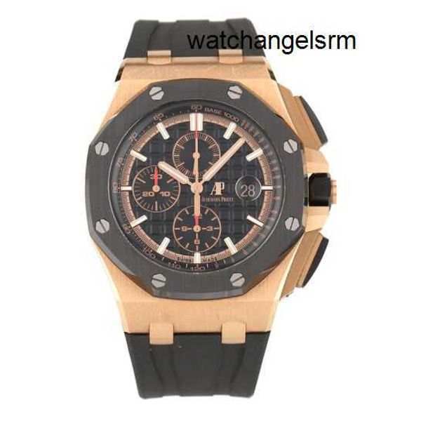 AP Celebrity Wrist Saat Royal Oak Ofshore Serisi 26401ro Gül Altın Üç Gözler Zamanlama Kauçuk Bandı Erkek Moda Eğlence İş Sporları Makine İzle Seti