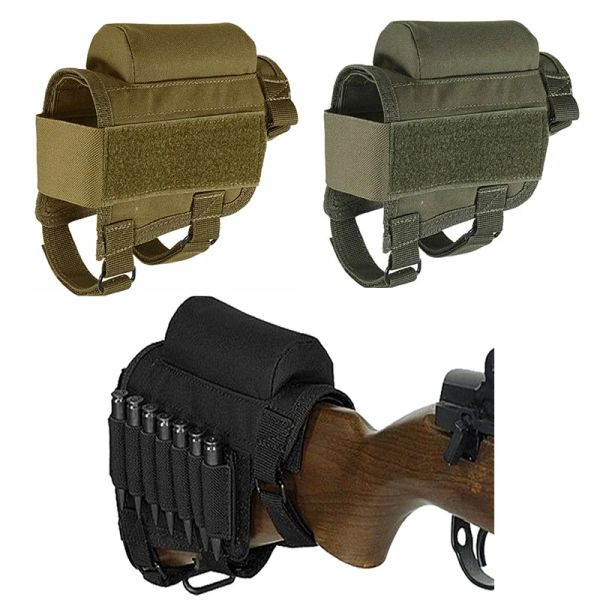 Bolsas Bolsas Ajatáveis Tactical Butt de Rifle de Rifle Bochecha Boleteira Bullet Titular Nylon Riser Pad Cartuchos Bolsa de Cartuchos