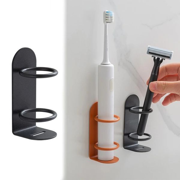 Suporte de parede para escova de dentes elétrica, suporte de ferro sem perfuração, prateleira de armazenamento, organizador de escova de dentes, acessórios de banheiro yfa2046
