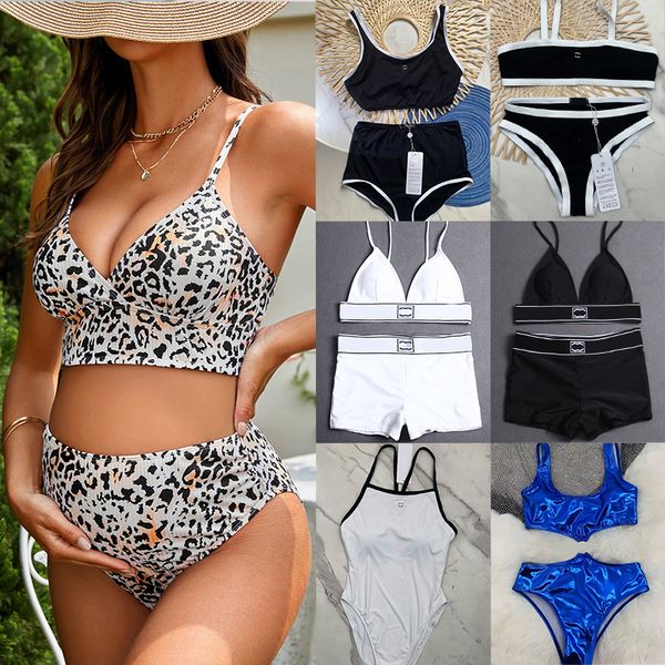 Designer Juventude Meninas Bikini Set Letras Quentes Swimwear Sexy Clássico Tankini Swimsuit Senhoras Luxo Bandagem Banheira Terno Maternidade Casual Diamante Swim Thongs Bra