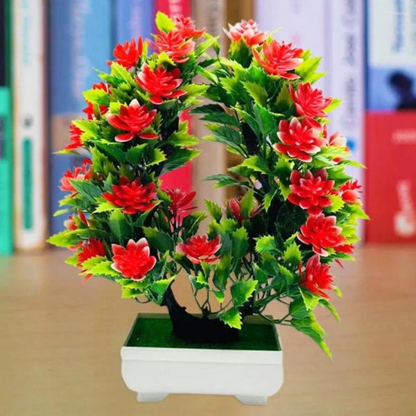 Fiori decorativi squisiti 41 Ampia applicazione Facile manutenzione Piante in vaso di simulazione di bonsai finti per la decorazione domestica