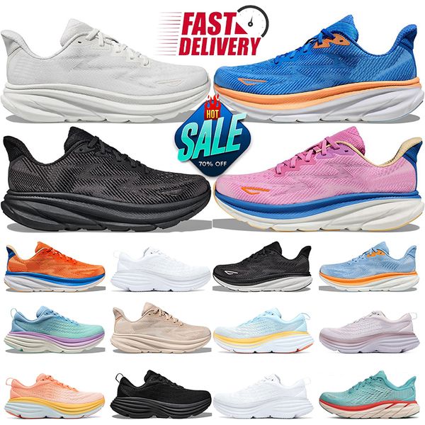 2024 Bondi 8 Scarpe Donna Uomo Free People Run Scarpa Clifton 8 9 Sport Triple Bianco Nero Challenger 7 Airy Blu Shifting Sand Cyclamen Sweet Lilla Scarpe da ginnastica