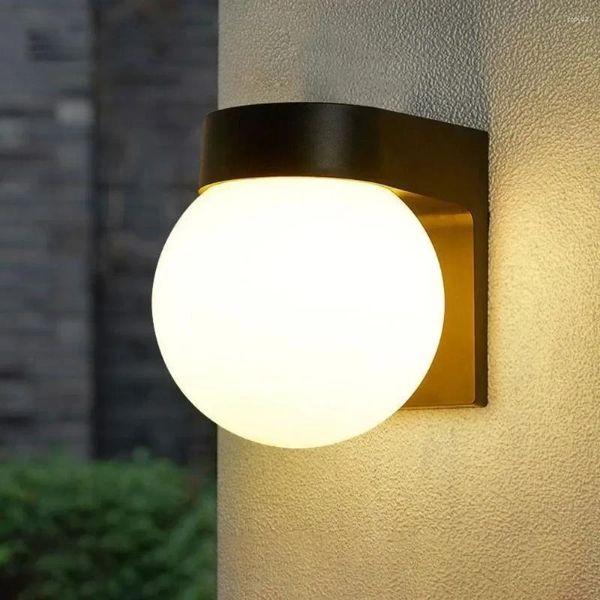 Lampada da parete Lampade a LED impermeabili per esterni Luce per protezione solare Luci sferiche creative semplici e moderne per balconi