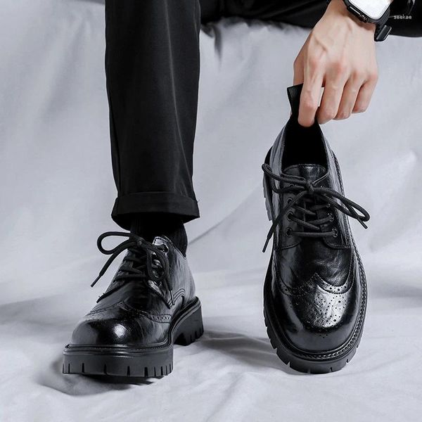 Scarpe Casual Italia Abito Moda Uomo Pelle Verniciata da Uomo Mocassini Neri Ufficio di Lusso 2024 Chaussure Homme