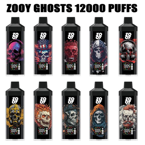 Одноразовая вейп ZOOY Ghosts 12000puffs: электронная сигарета премиум-класса с сетчатой катушкой