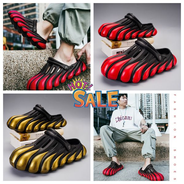 Drachenloch-Schuhe mit einem Fußgefühl, dicke Sohlen-Sandalen, GAI, dick bemalt, fünf Krallen, trendiges Loch, großer Zehenbereich, Sommer, Original, Herren, rutschfest, weich, 2024, Rot, Schwarz, Weiß