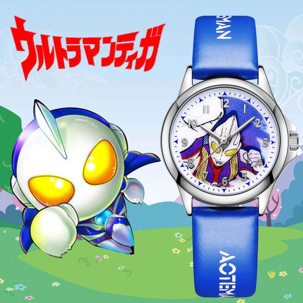 Neue Cartoon Jungen Kindergarten Grundschüler Ultraman Wasserdichte Uhr Geschenk Student Liefert Boutique