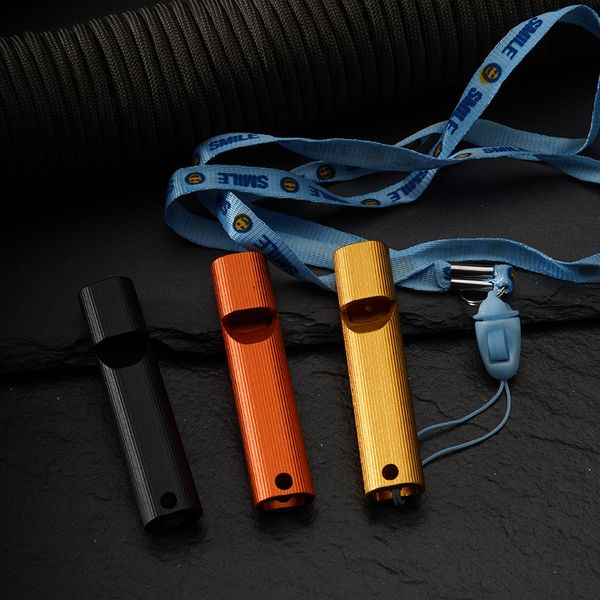 GRAGI Factory Direct Whistles Wildnis Trekking Bergsteigen Tragbare Überlebenswerkzeuge Pfeifen Luftfahrt Aluminium Single Tube Cheerleader Pfeifen EDC