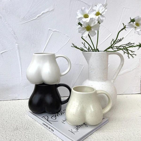 Tazze Creatività Bu Tazza decorativa da caffè in ceramica Tazza da vino portatile resistente al calore Tazza da viaggio in porcellana da 250 ml Succo