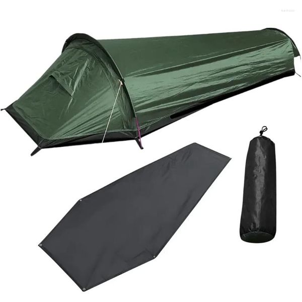 Tende e rifugi Tenda per zaino in spalla per persona singola Trekking Bivy Slee Bag leggero con telo di fondo per camma esterna Drop Delivery Spo Ot6Ax