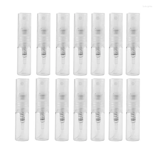 Depolama şişeleri 200pcs/lot 2ml 2ml şeffaf plastik sprey şişe küçük kozmetik paketleme atomizer parfüm atomizasyon sıvı kap