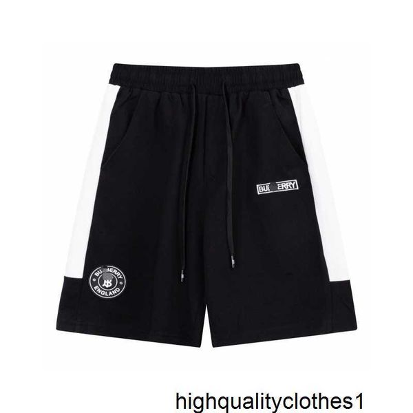 Designer de malha edição correta shorts casuais para meninos verão solto elástico capris malha guarda calças perna reta calças esportivas biuc