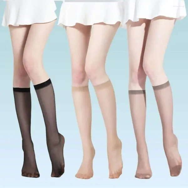 Frauen Socken Ultradünne Nylon Strümpfe Transparente Elastizität Damen Knie Hohe Qualität Lange Für Mädchen Strumpf