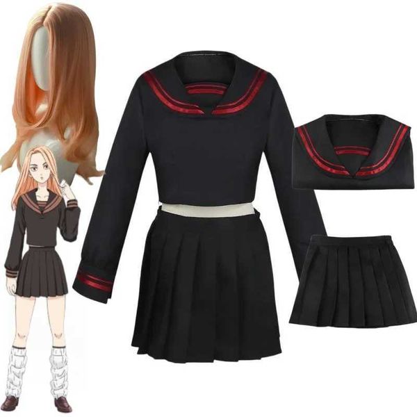 Cosplay Anime Kostüme Tokyo rs Shiba Yuzuha Rollenspiel Matrose Schuluniform Mädchen schwarz Top eng anliegender Anzug Halloween Party ist hierC24321