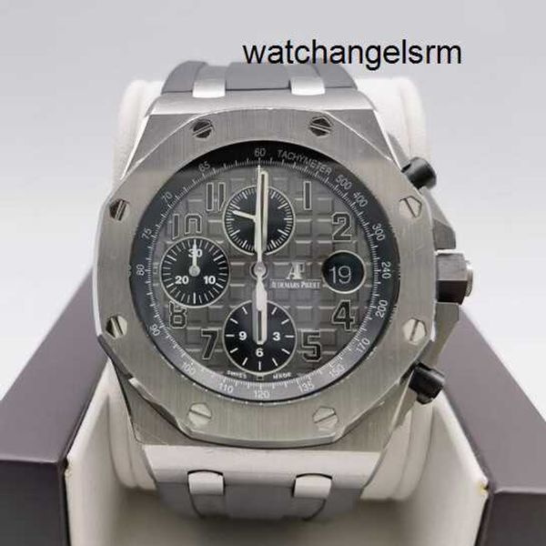 Relógio de pulso de moda empresarial AP Relógio de pulso Royal Oak Offshore Series Masculino 42 mm de diâmetro Relógio casual de aço de precisão 26470IO.OO.A006CA.01 Titânio mecânico