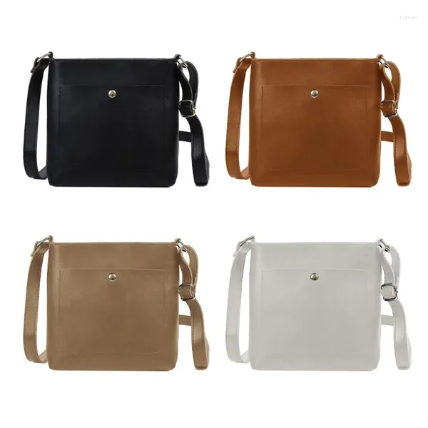 Sling vintage com cordão Bolsa PU couro crossbody bolsa de ombro bolsa de escritório comercial