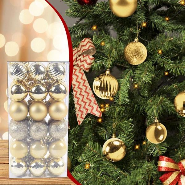 Decorações de Natal 36pcs ornamentos árvore inquebrável bolas guirlanda para lareira mantel ano navidad pingente