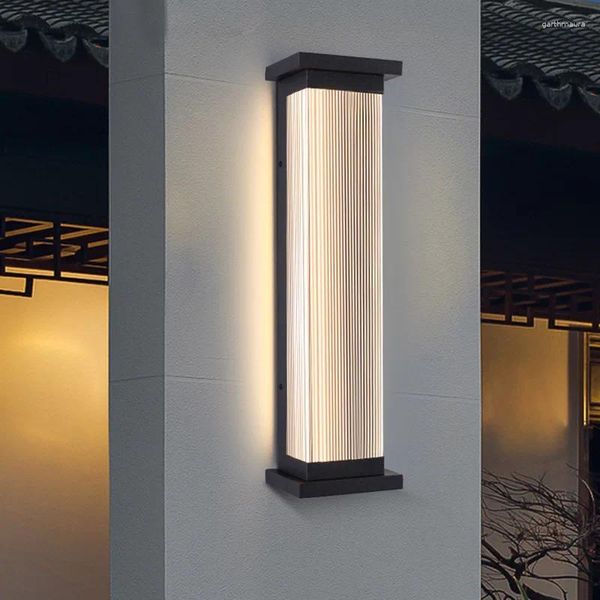 Lâmpadas de parede ao ar livre lâmpada à prova dwaterproof água villa corredor pátio luz externa jardim portão coluna interior terraço lustre teto