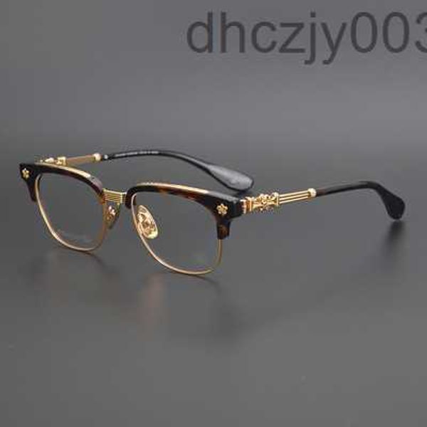 Ch Kreuz Sonnenbrille Rahmen Designer Herz Männer Brillen Reinem Titan Gold Gläser Platte Myopie Chromes Frauen Marke von 3NB8 V74L
