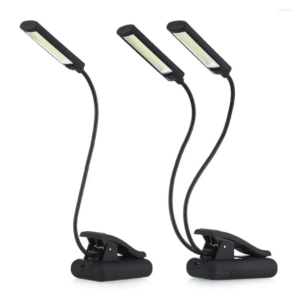 Lâmpadas de mesa 6W LED USB Dimmable Clip On Reading Light para Laptop Notebook Piano Bed Cabeceira Mesa Portátil Noite