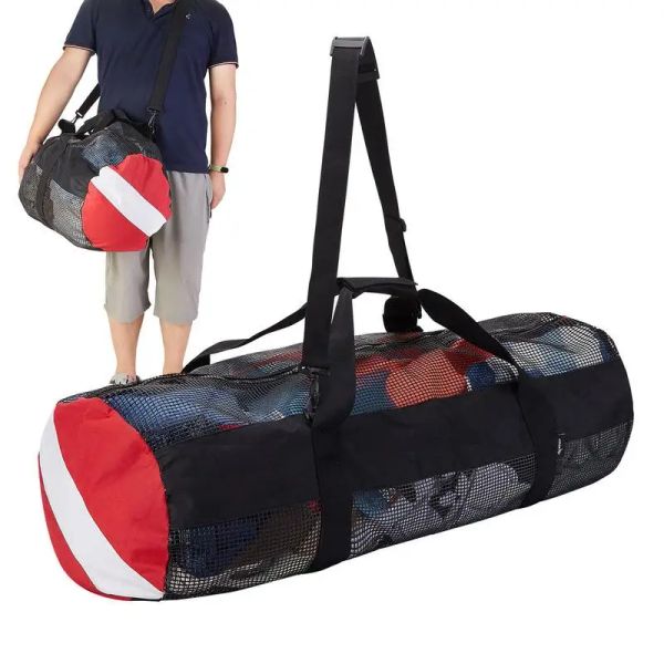 Bolsas de malha de mergulho com engrenagem de mergulho com zíper bolsas de praia dobráveis espessadas em bolsas secas rápidas para mergulhar snorkeling de esportes aquáticos de mergulho