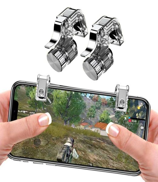 Metal gamepad pubg controle de gatilho móvel smartphone gamepad controlador l1r1 jogo atirador para iphone android z24383838