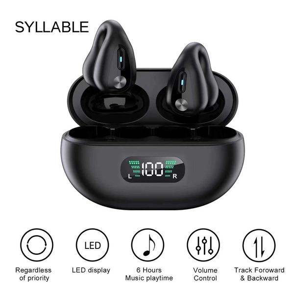 Auricolari per telefoni cellulari Nuovissimo display LED SYLLABLE YYK-Q80 Indipendentemente dalla priorità SYLLABLE YYK-Q80 Auricolari sportivi TWS YYK-Q80 6 ore Auricolare Q240321